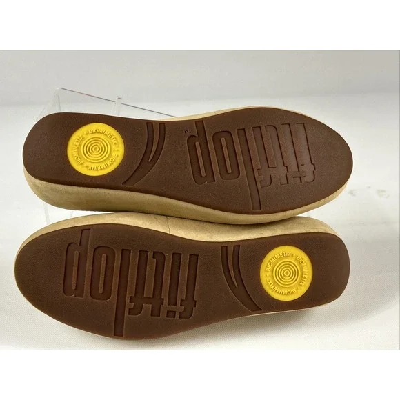 FitFlop Due Canvas Shoes Womens 5.5US 36EU Red Platform Toning Ballet Flats - Picture 11 of 11